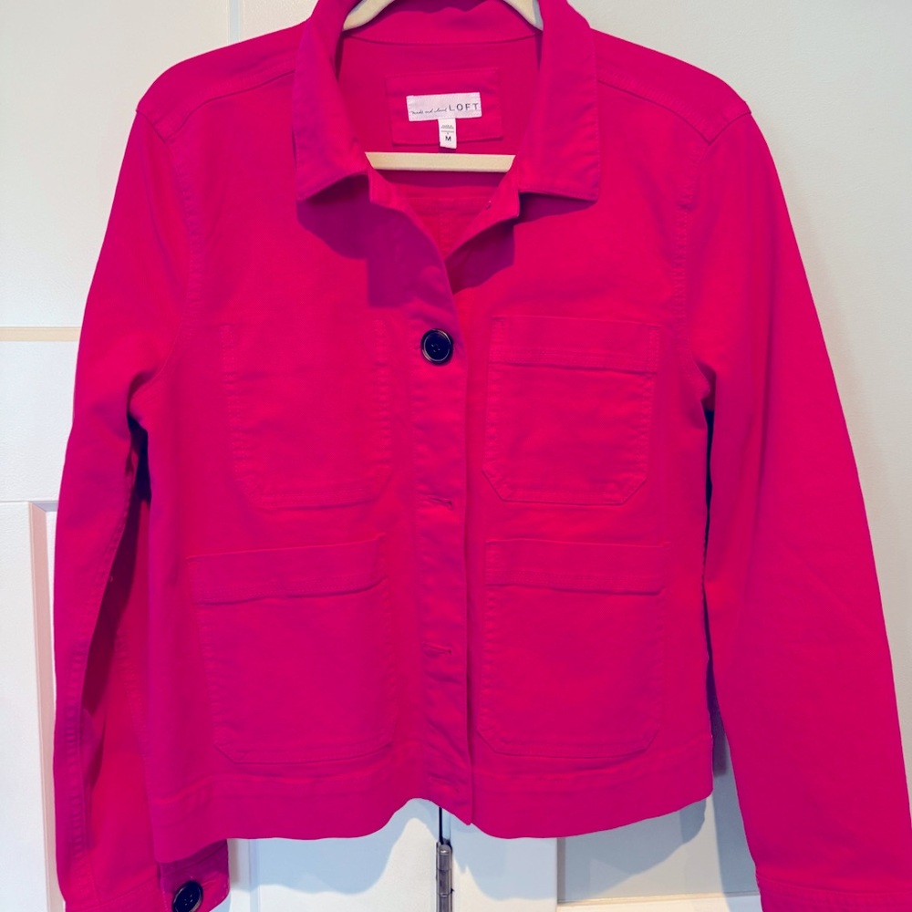 Loft- Pink cotton spring jacket
